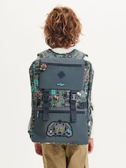 Smiggle Grey Trailblazer Foldover Attach Backpack - Image 4 of 6