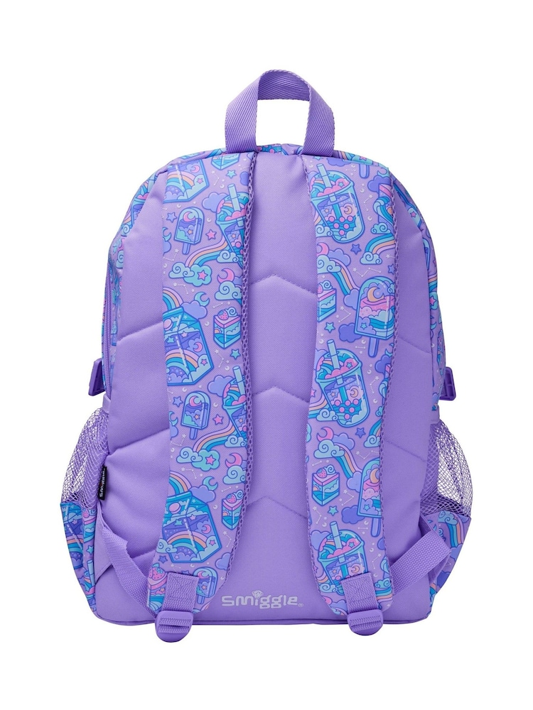 Smiggle Purple Trailblazer Oblong Attach ID Lunchbox - Image 2 of 2 Smiggle Purple Trailblazer Oblong Attach ID Lunchbox - Image 2 of 2