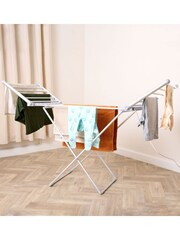 Rediffusion White Winged Heated Clothes Airer with Cover - Image 3 of 6