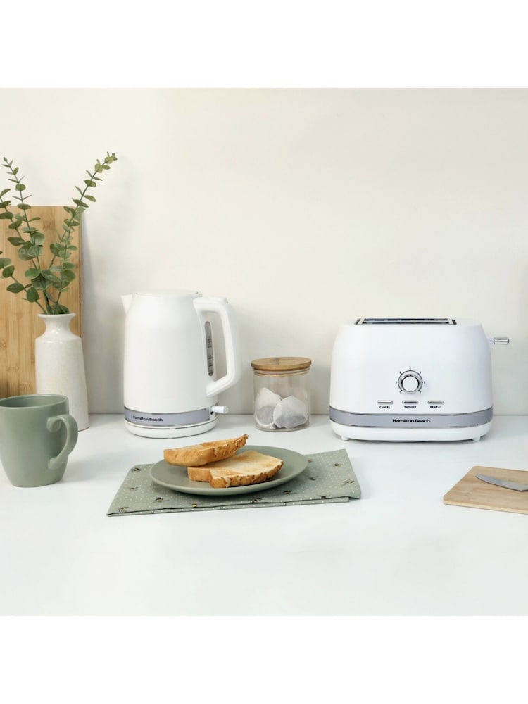 Hamilton Beach White Ella Breakfast Kettle and Toaster Set - Image 1 of 6