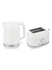 Hamilton Beach White Ella Breakfast Kettle and Toaster Set - Image 2 of 6