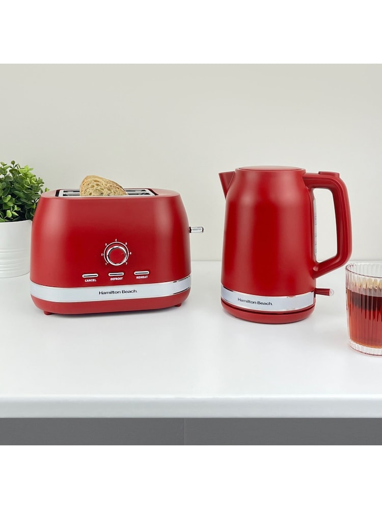 Hamilton Beach Red Ella Breakfast Kettle and Toaster Set - Image 1 of 6