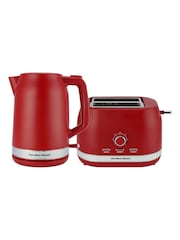 Hamilton Beach Red Ella Breakfast Kettle and Toaster Set - Image 2 of 6