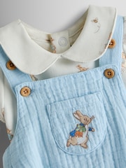 Conjunto de peto y body de tela de queso JoJo Maman Bébé - Imagen 6 de 8