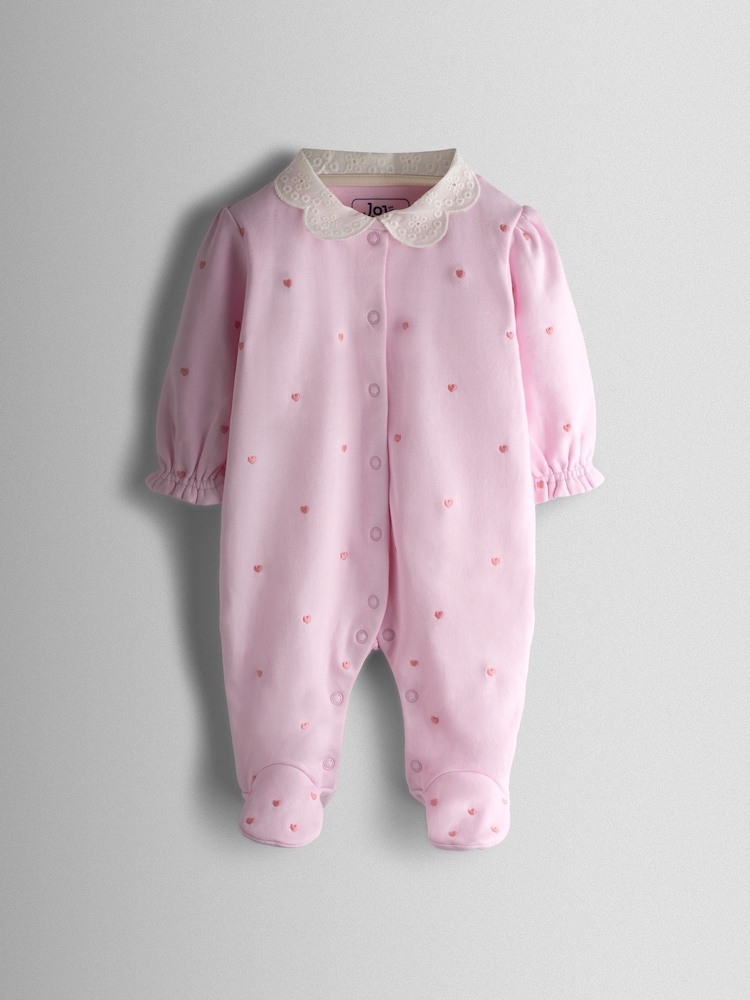 Jojo Maman Bébé Pink Sleepsuit - Image 2 of 8