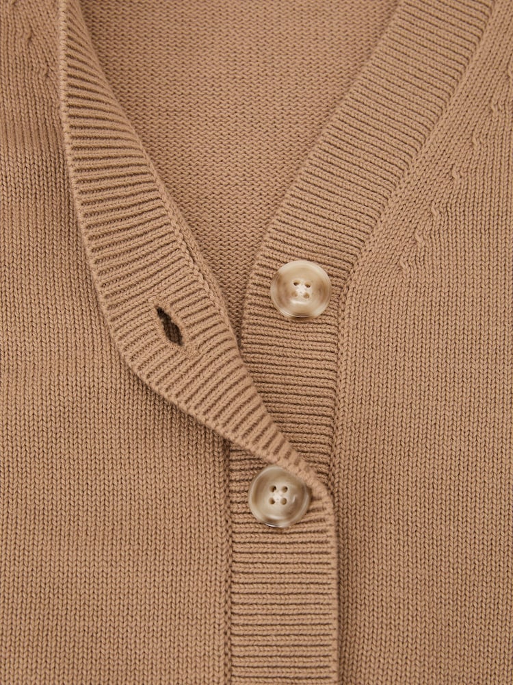 Reiss Anya V-Neck Short-Sleeve Cardigan Cotton-Wool - Imaginea 7 din 7 Reiss Anya V-Neck Short-Sleeve Cardigan Cotton-Wool - Imaginea 7 din 7