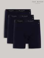 Ted Baker Blue Cotton Boxer Briefs 3 Pack - Image 2 of 3