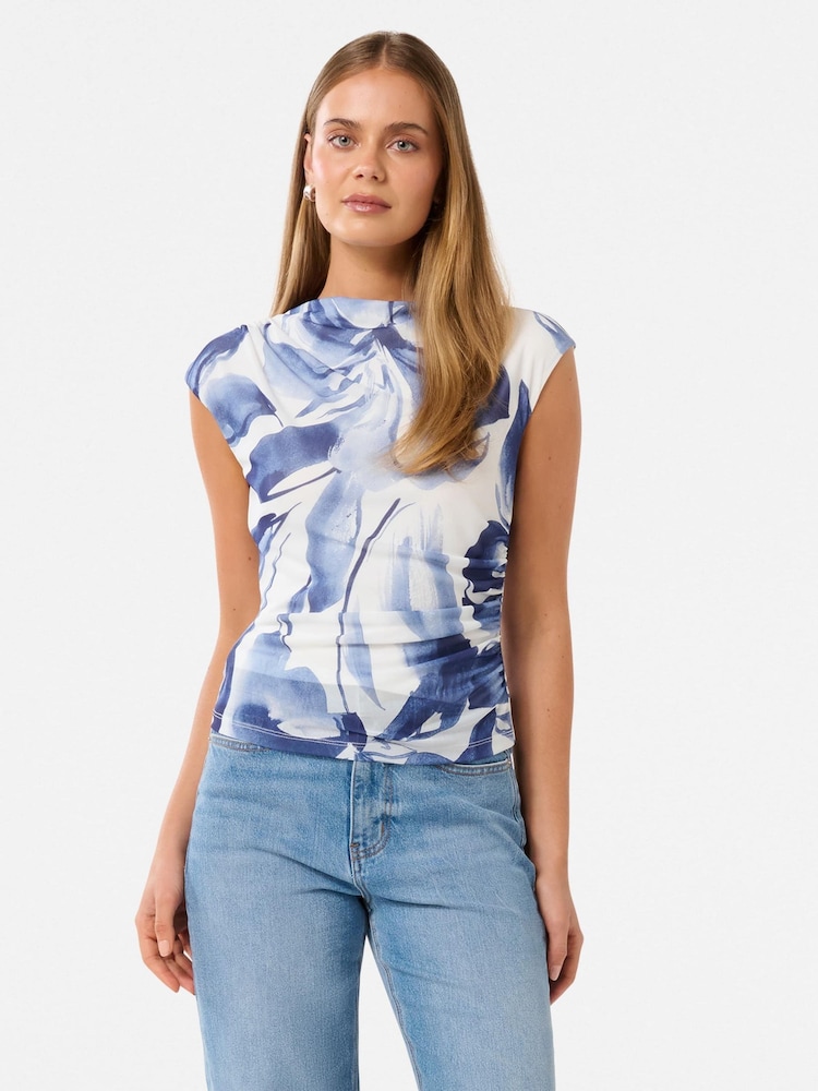 Forever New White Mel Extended Sleeves Mesh Top - Image 1 of 5