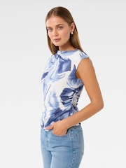 Forever New White Mel Extended Sleeves Mesh Top - Image 4 of 5