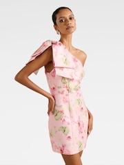 Forever New Petite Darcy One Shoulder Contains Linen Mini Dress - Imagem 3 de 5
