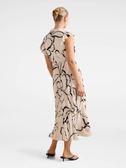 Forever New Cream Morgan Pleated Midi Dress - Image 2 of 4