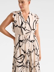 Forever New Cream Morgan Pleated Midi Dress - Image 4 of 4