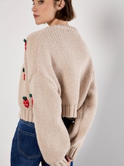 Apricot Natural Strawberry Open Cardigan - Image 5 of 5