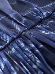 Marineblauw met nautische print - 2-In-1 Gebreide trui met geplooide midirok - Afbeelding 8 van 9