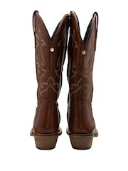 Marrón - Ravel Leather Cowboy Boots on a Western Heels - Imagen 3 de 4