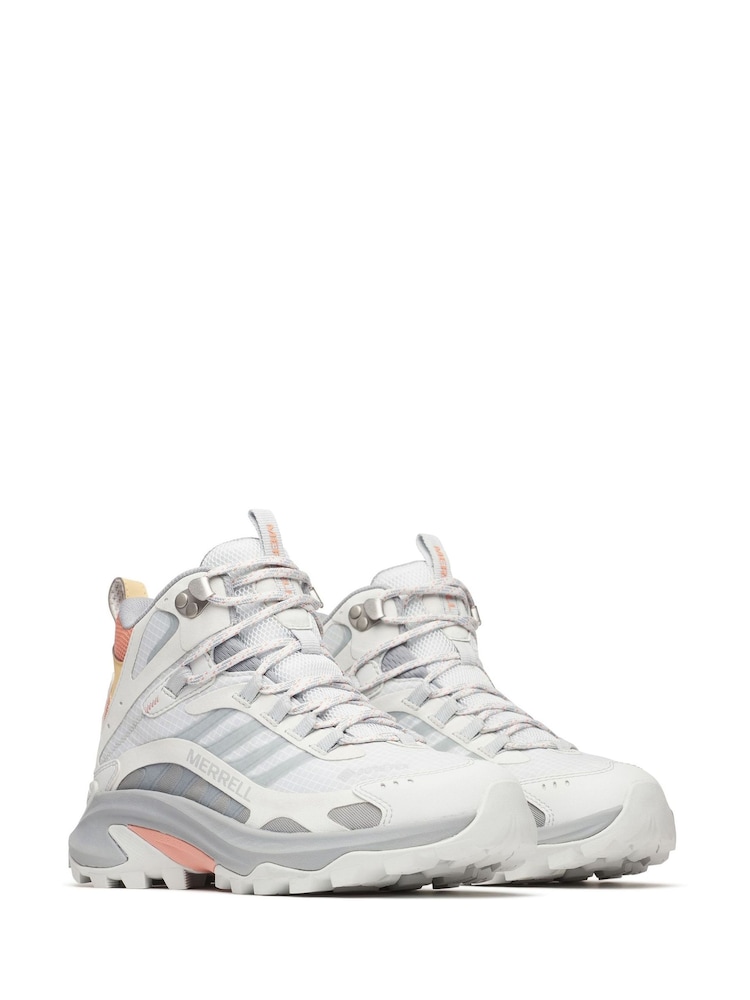 Merrell Grey Moab Speed 2 Mid GORE-TEX Hiking Boots - Image 2 of 4 Merrell Grey Moab Speed 2 Mid GORE-TEX Hiking Boots - Image 2 of 4