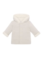 Emile Et Rose Kai Knitted Jacket With Fur Trim Pom-Pom & Hood - Image 2 of 5