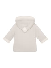 Emile Et Rose Kai Knitted Jacket With Fur Trim Pom-Pom & Hood - Image 4 of 5