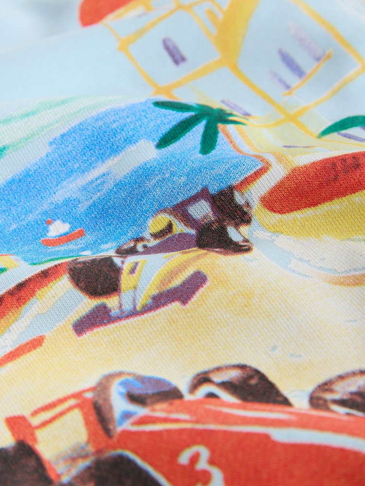 Blue Car Scene All-Over Print Crew Neck Sweatshirt (3mths-7yrs) - Image 8 of 8