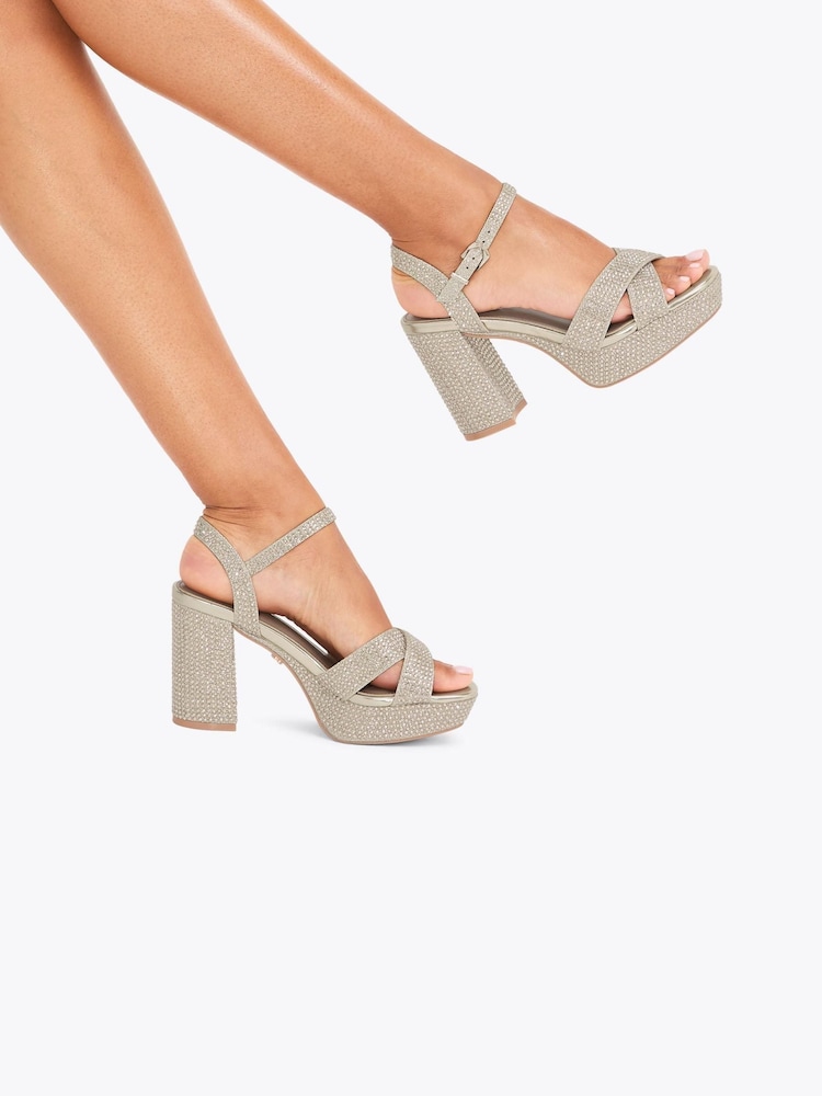 Carvela Gold Carvela Sonata Platform Sandals - Image 1 of 5 Carvela Gold Carvela Sonata Platform Sandals - Image 1 of 5