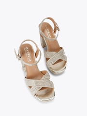 Carvela Gold Carvela Sonata Platform Sandals - Image 3 of 5