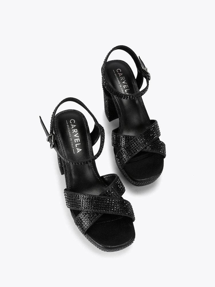 Carvela Black Carvela Sonata Platform Sandals - Image 2 of 4 Carvela Black Carvela Sonata Platform Sandals - Image 2 of 4