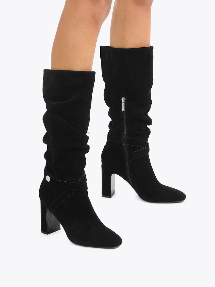 Carvela Black Slouch Knee Boots - Image 1 of 5 Carvela Black Slouch Knee Boots - Image 1 of 5