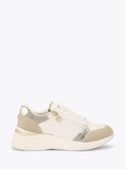 Carvela Cream Carvela Statement Zip Runner Trainers - Image 2 of 5