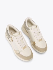 Carvela Cream Carvela Statement Zip Runner Trainers - Image 3 of 5
