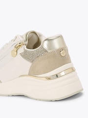 Carvela Cream Carvela Statement Zip Runner Trainers - Image 4 of 5