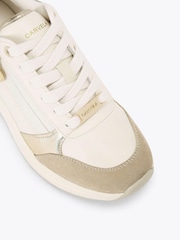 Carvela Cream Carvela Statement Zip Runner Trainers - Image 5 of 5