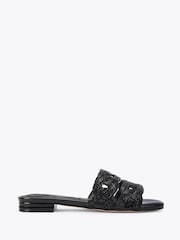 Kurt Geiger London Crystal Chain Flat Sandals - Image 1 of 4