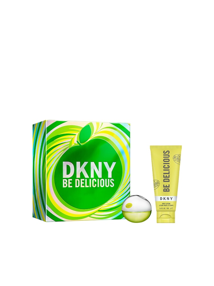 DKNY Be Delicious 30ml Eau de Parfum & Body Lotion 100ml Gift Set - Image 1 of 4 DKNY Be Delicious 30ml Eau de Parfum & Body Lotion 100ml Gift Set - Image 1 of 4