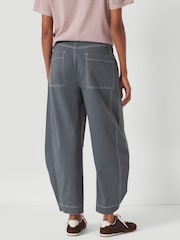 Hush Grey Seam Detail Barrel Leg Trousers - Image 3 of 7