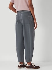 Hush Grey Seam Detail Barrel Leg Trousers - Image 5 of 7