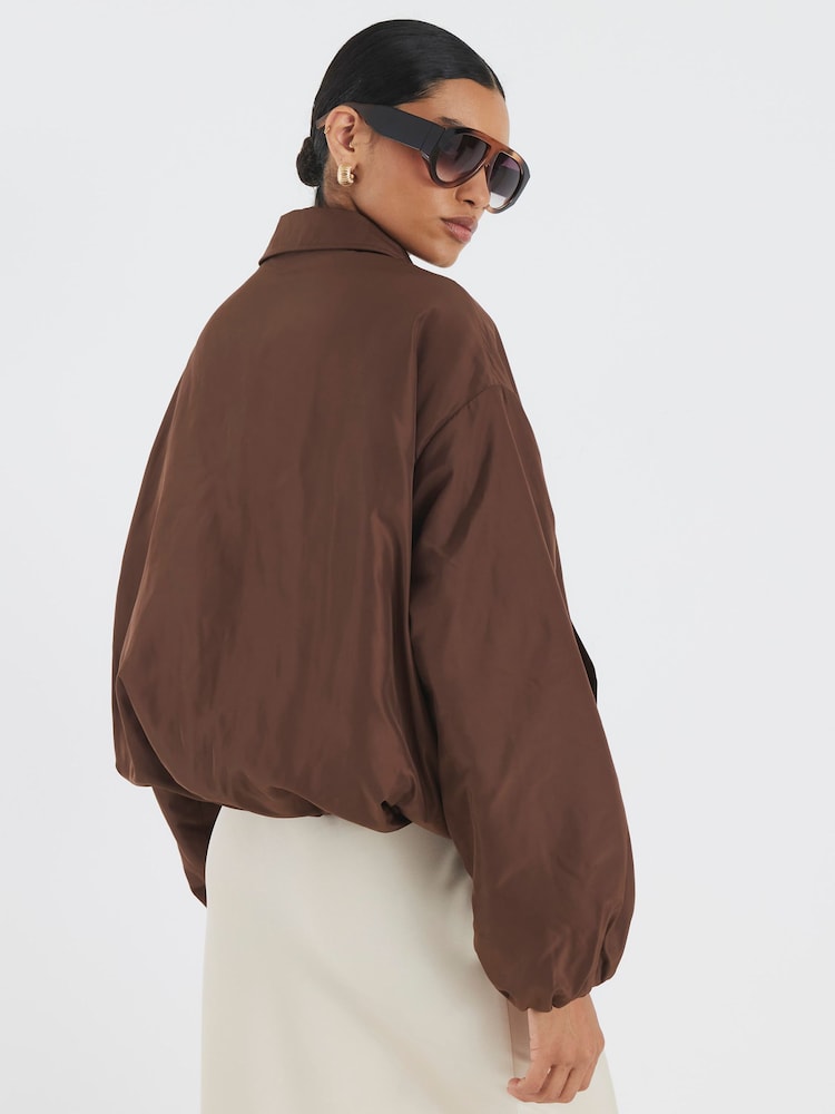 River Island Brown Bubble Hem Jacket - Image 4 of 4