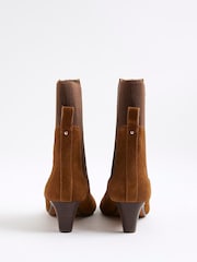 River Island Brown Low Heel Ankle Boots - Image 3 of 5
