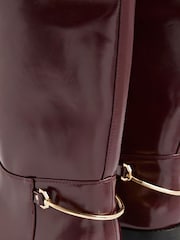 River Island Red High Leg Riding Boots - Image 5 of 5