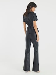 River Island Black Patch Pocket Fitted Bootcut Trousers - Image 2 of 4