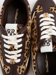 River Island Brown Leopard Print Lace-Up Trainers - Image 5 of 5