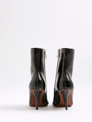 River Island Black Point Toe Heeled Ankle Boots - Image 3 of 5