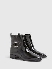 River Island Low Block Heels Buckle Boots - Imagem 3 de 6