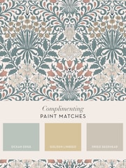 William Morris At Home Dusty Blue Garden 10M Wallpaper - Image 3 of 4