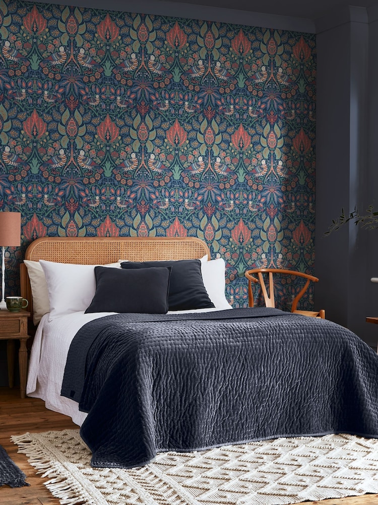 William Morris At Home Midsummer Dove and Rose 10M Wallpaper - Image 1 of 5