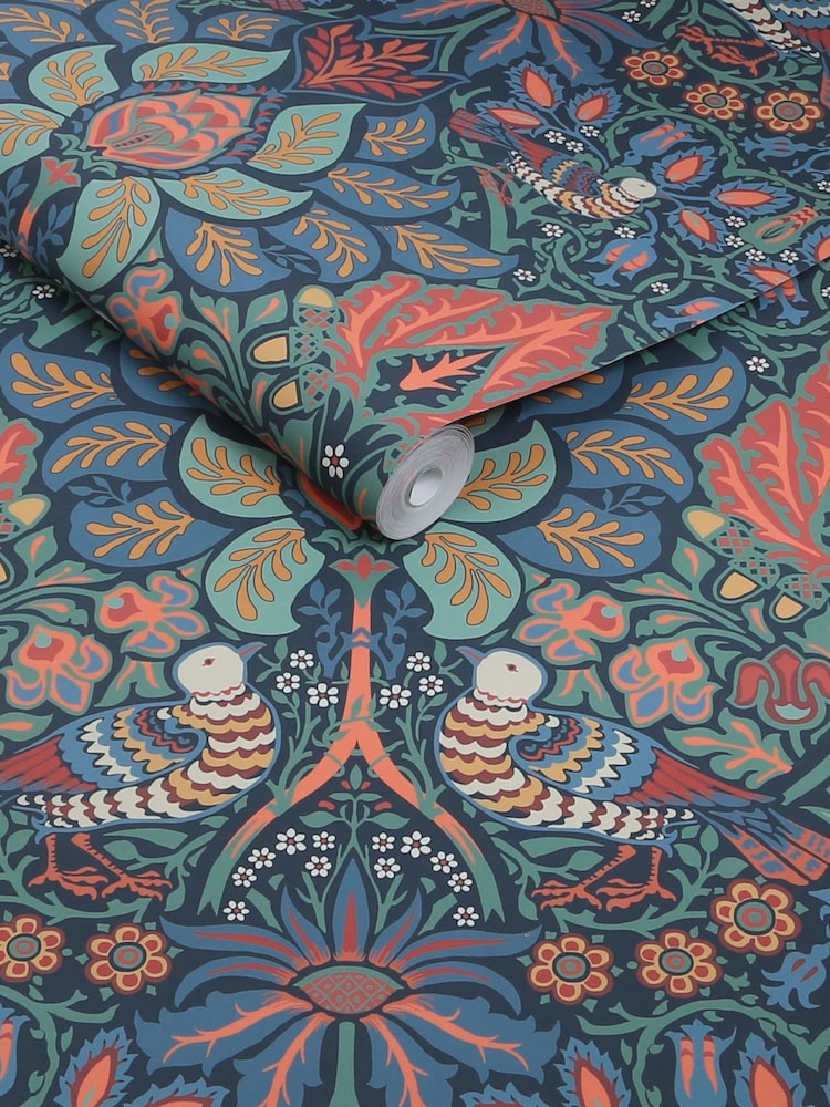 William Morris At Home Midsummer Dove and Rose 10M Wallpaper - Image 5 of 5
