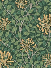 William Morris At Home Verde Honeysuckle 10M Wallpaper - Image 2 of 4