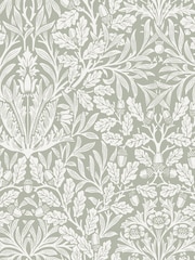 William Morris At Home Sage Acorn 10M Wallpaper - Image 2 of 4