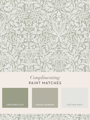 William Morris At Home Sage Acorn 10M Wallpaper - Image 3 of 4