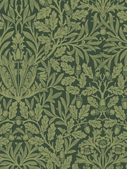 William Morris At Home Garden Green Acorn 10M Wallpaper - Image 2 of 4