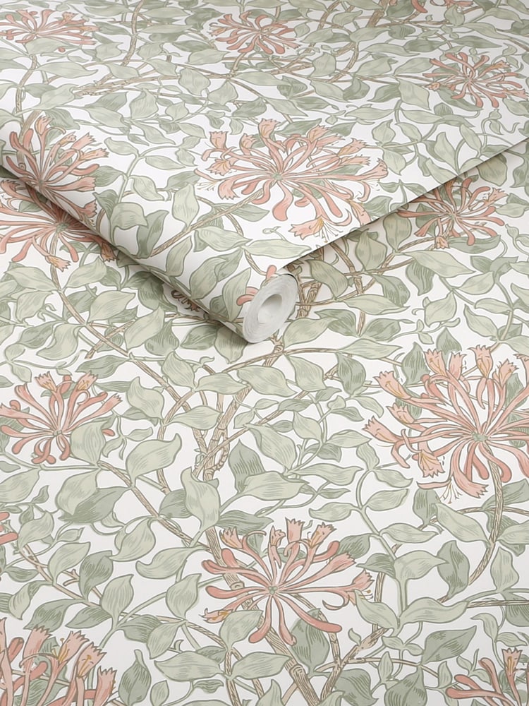 William Morris At Home Maytime Honeysuckle 10M Wallpaper - Image 4 of 4